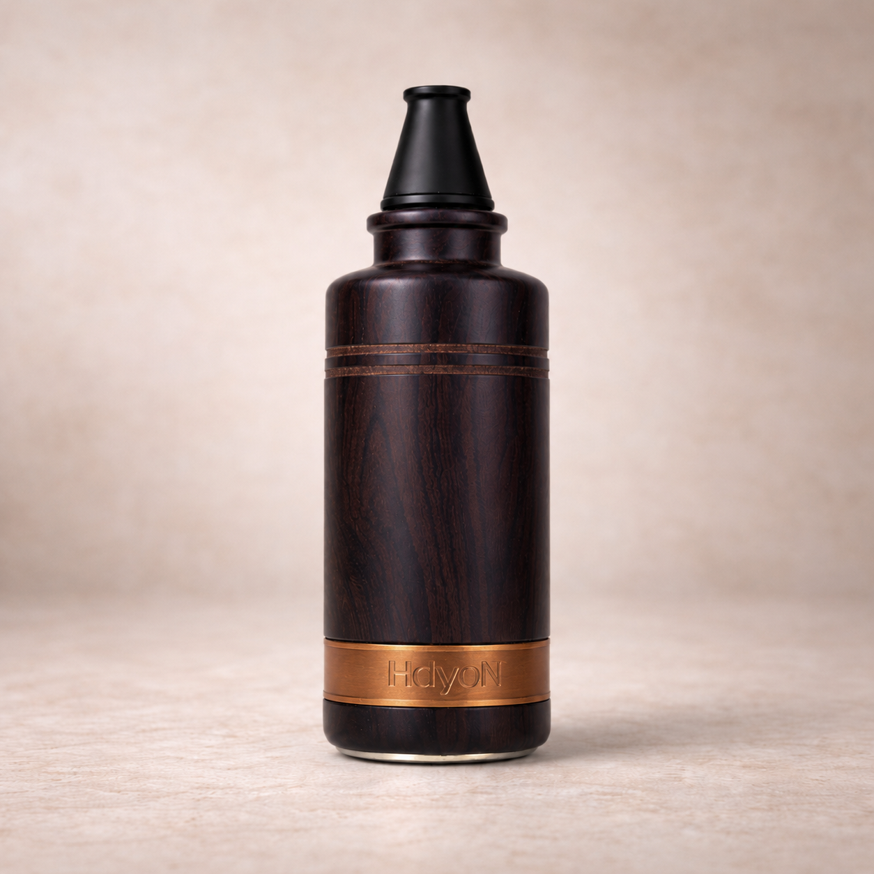 Ebony Blackwood Pipe with Bronze Ring
