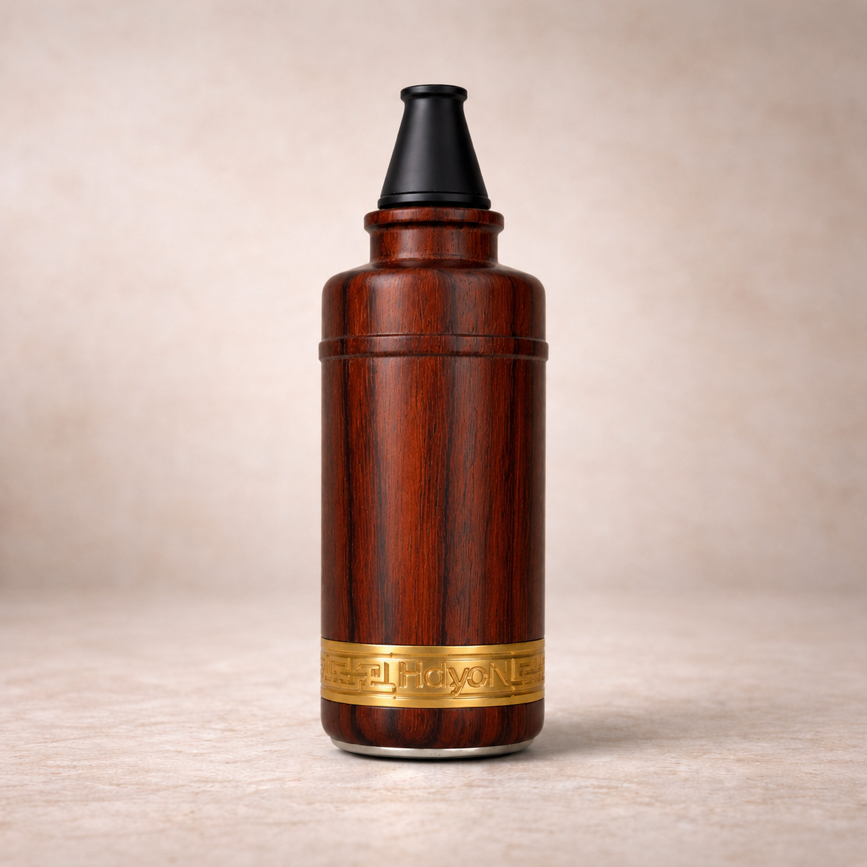 Sandalwood Pipe with Bronze Rin