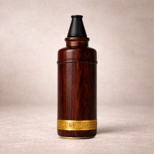 Red Palisander Wood Pipe with Gold Ring